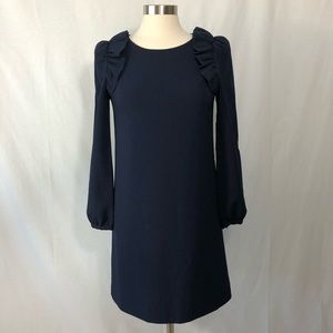 Eliza J Ruffle Long Sleeve Shift Dress
